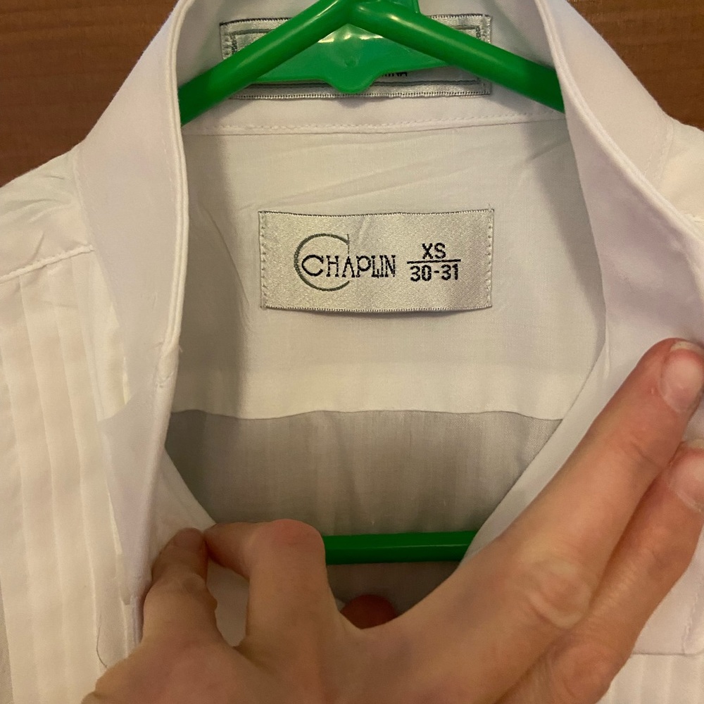 White Collared Dress Shirt Size: XS